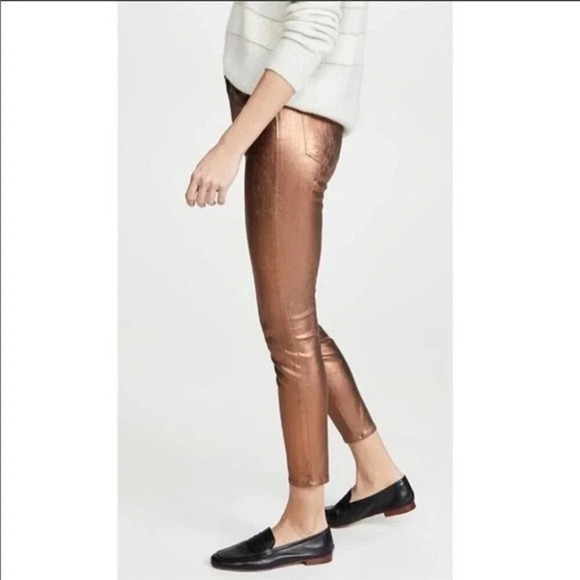 NWT L’Agence Margot Metallic HighRise Skinny Jeans - Picture 4 of 16